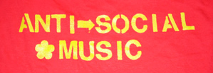 front of green stencil t-shirt