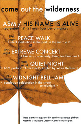 Come out the wilderness poster Come out the wilderness poster
